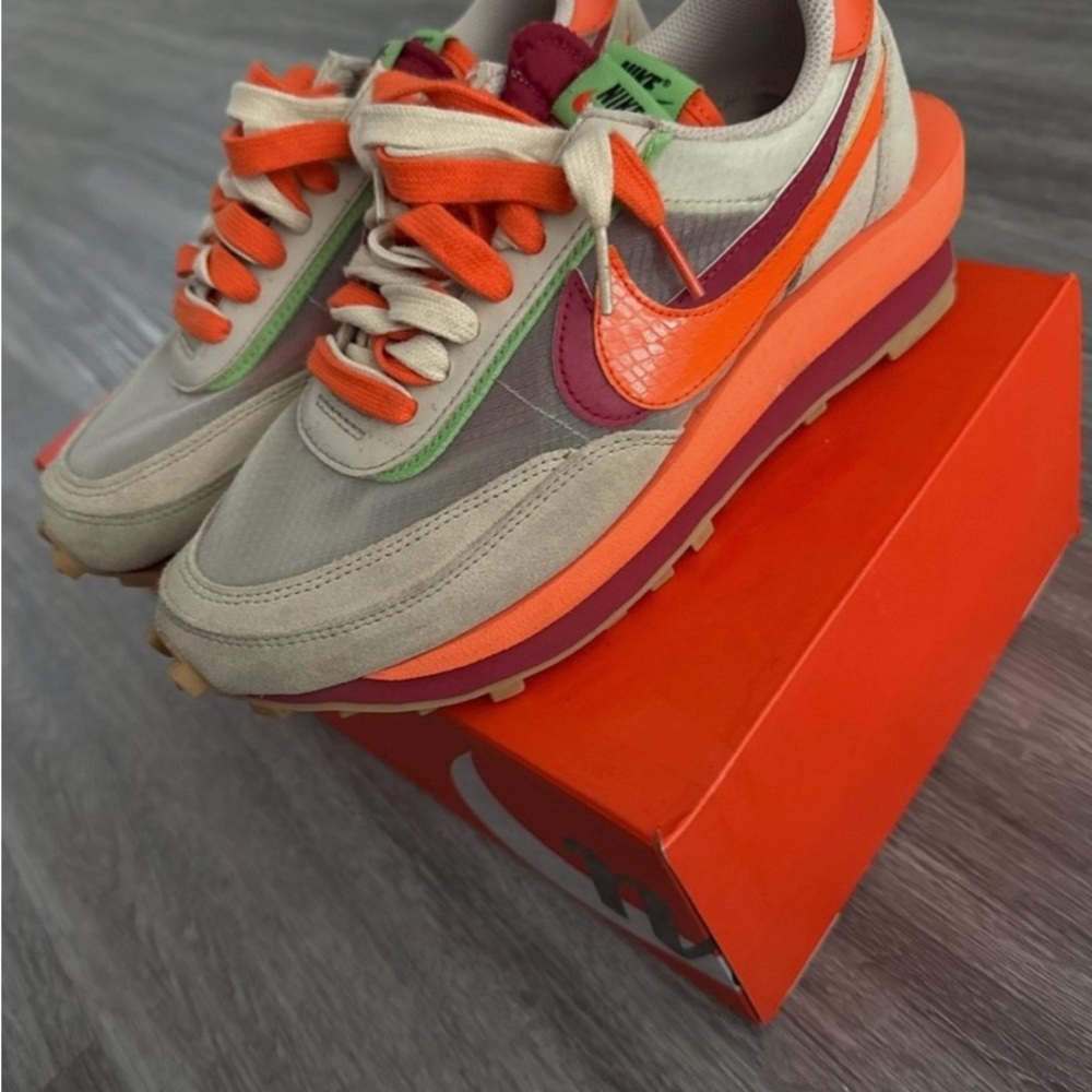 Nike Sacai x Clot x LDWaffle Net Orange Blaze